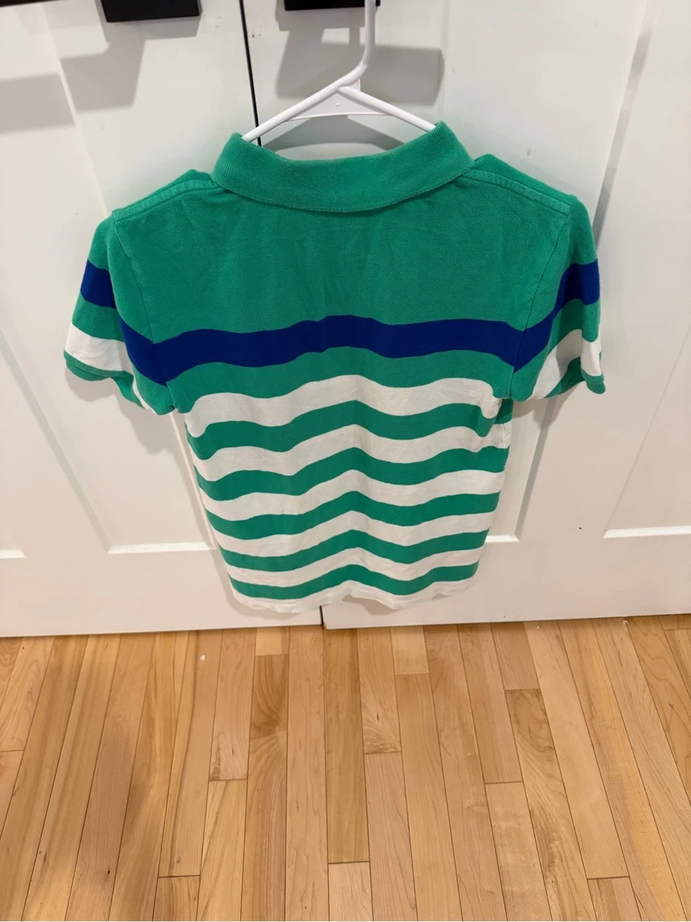 Polo by Ralph Lauren Green, White & Blue Striped Kids Polo